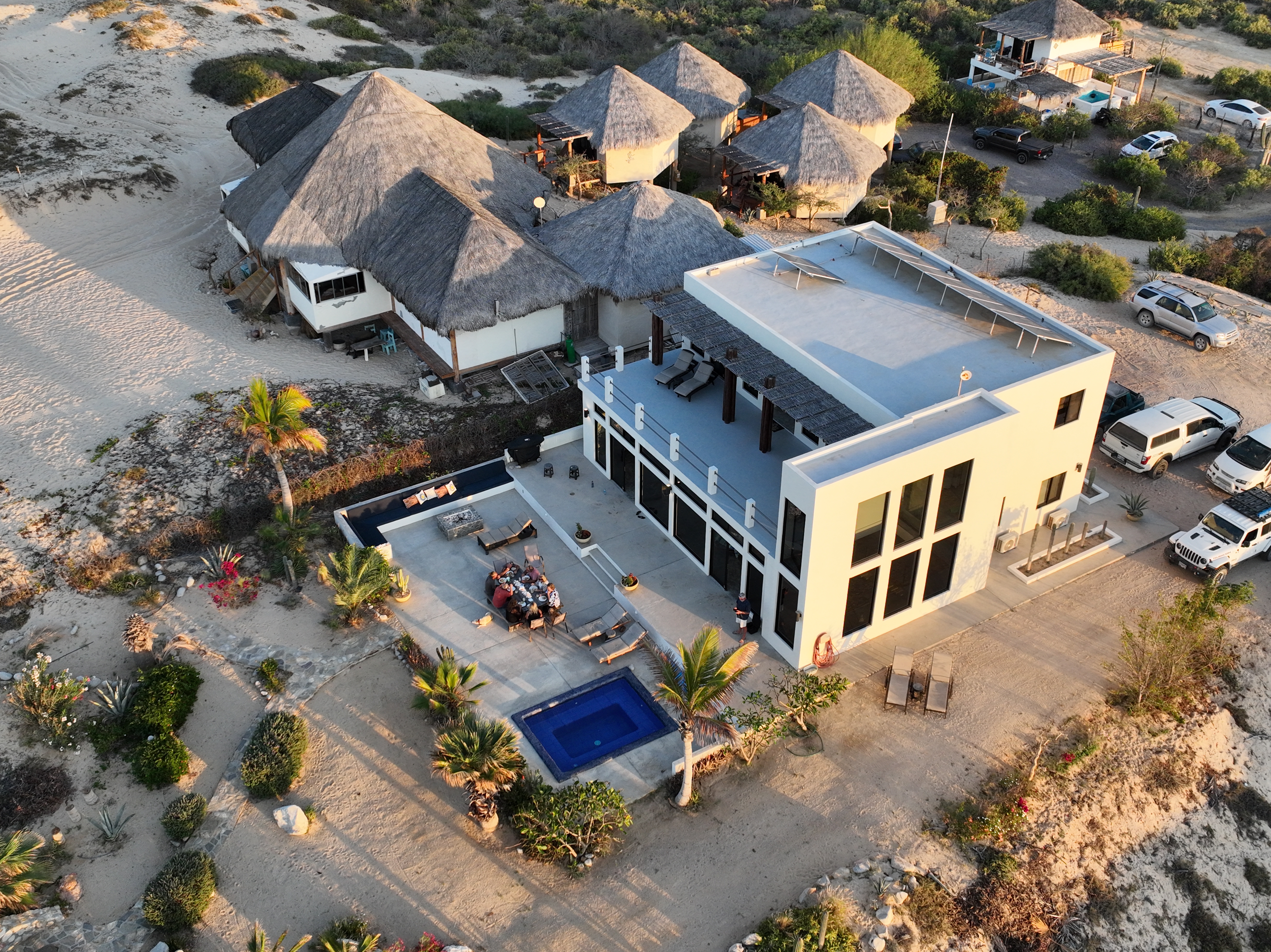 Casa Soul beachfront aerial view