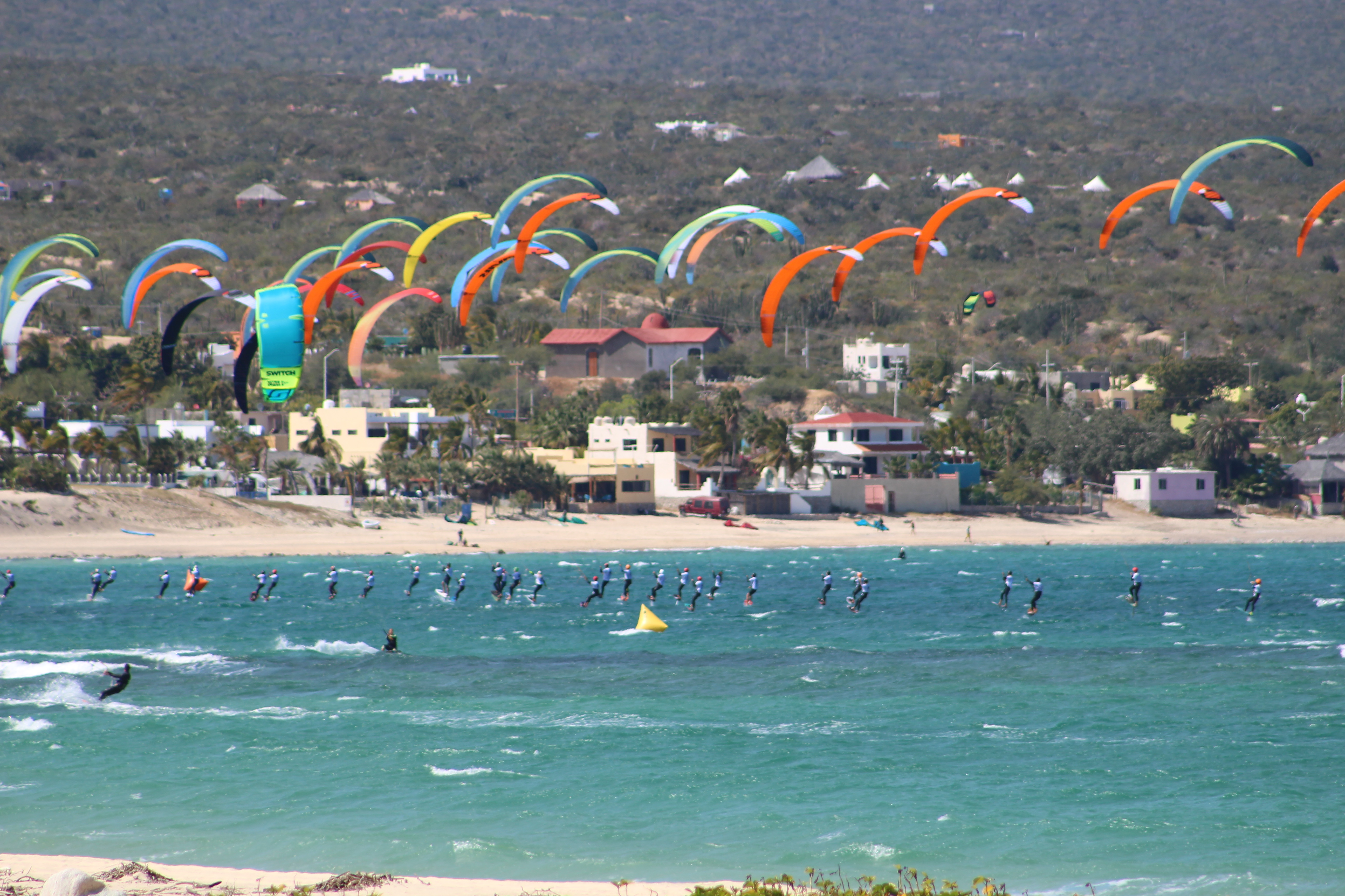 Wind and beach scene in La Ventana