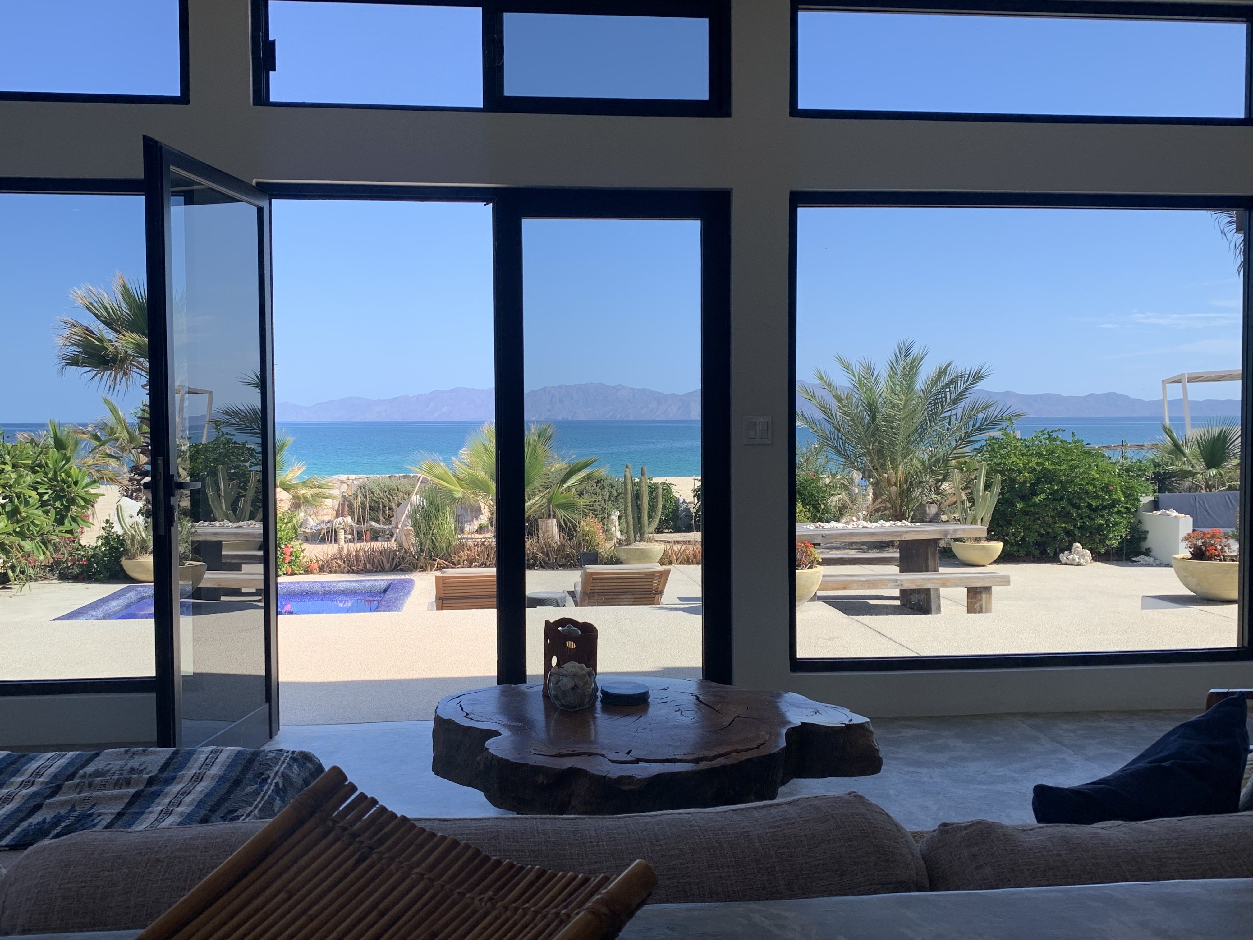 Casa Soul beachfront view at the beginning of the site